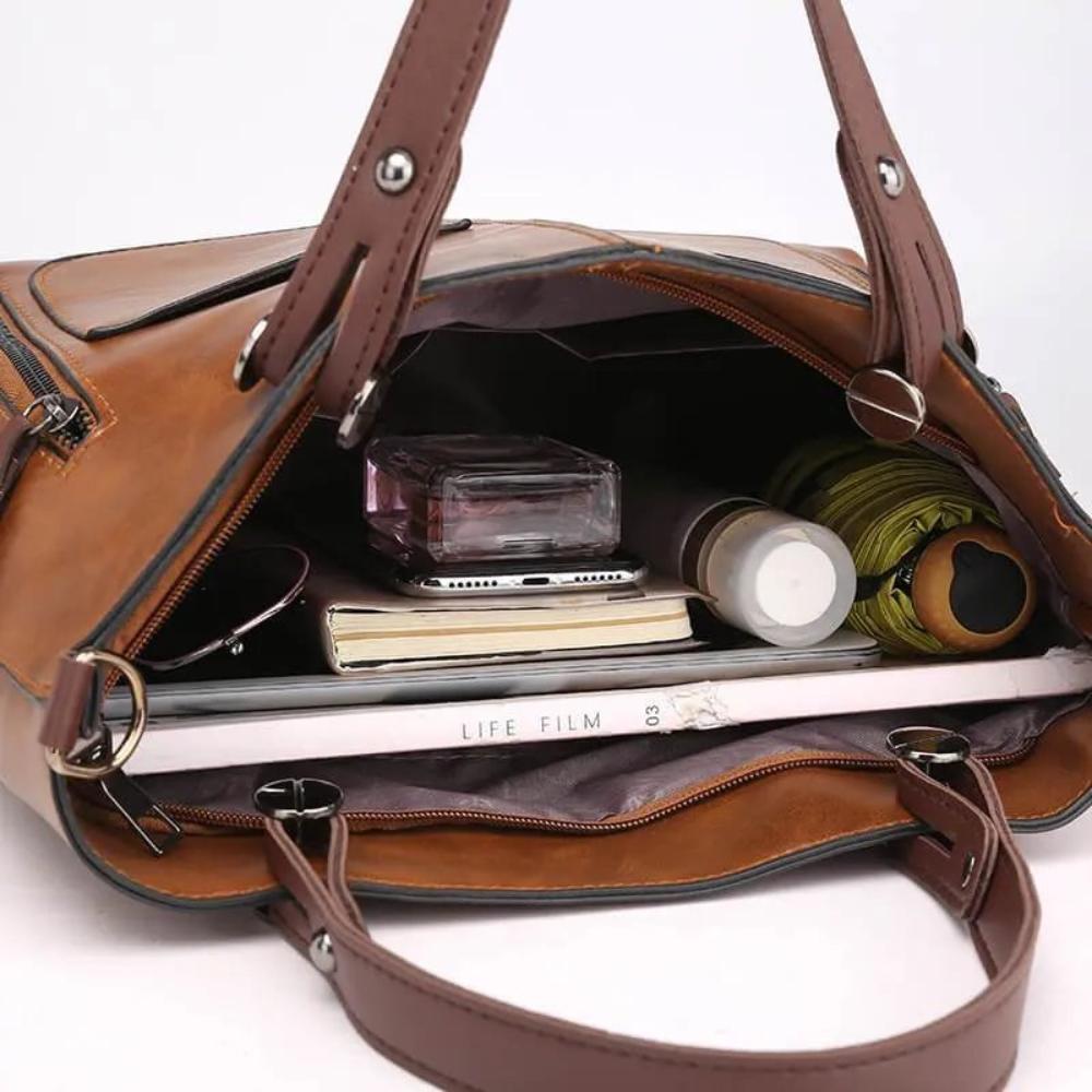 Ilse’s zeitlose Eleganz | Schultertasche aus Leder