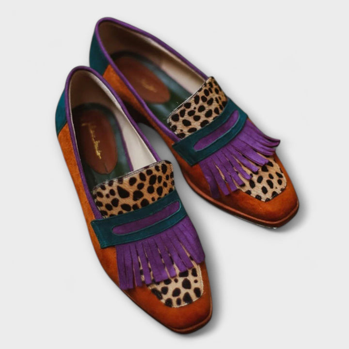 Fallon – Braune Loafer mit Leopardenmuster