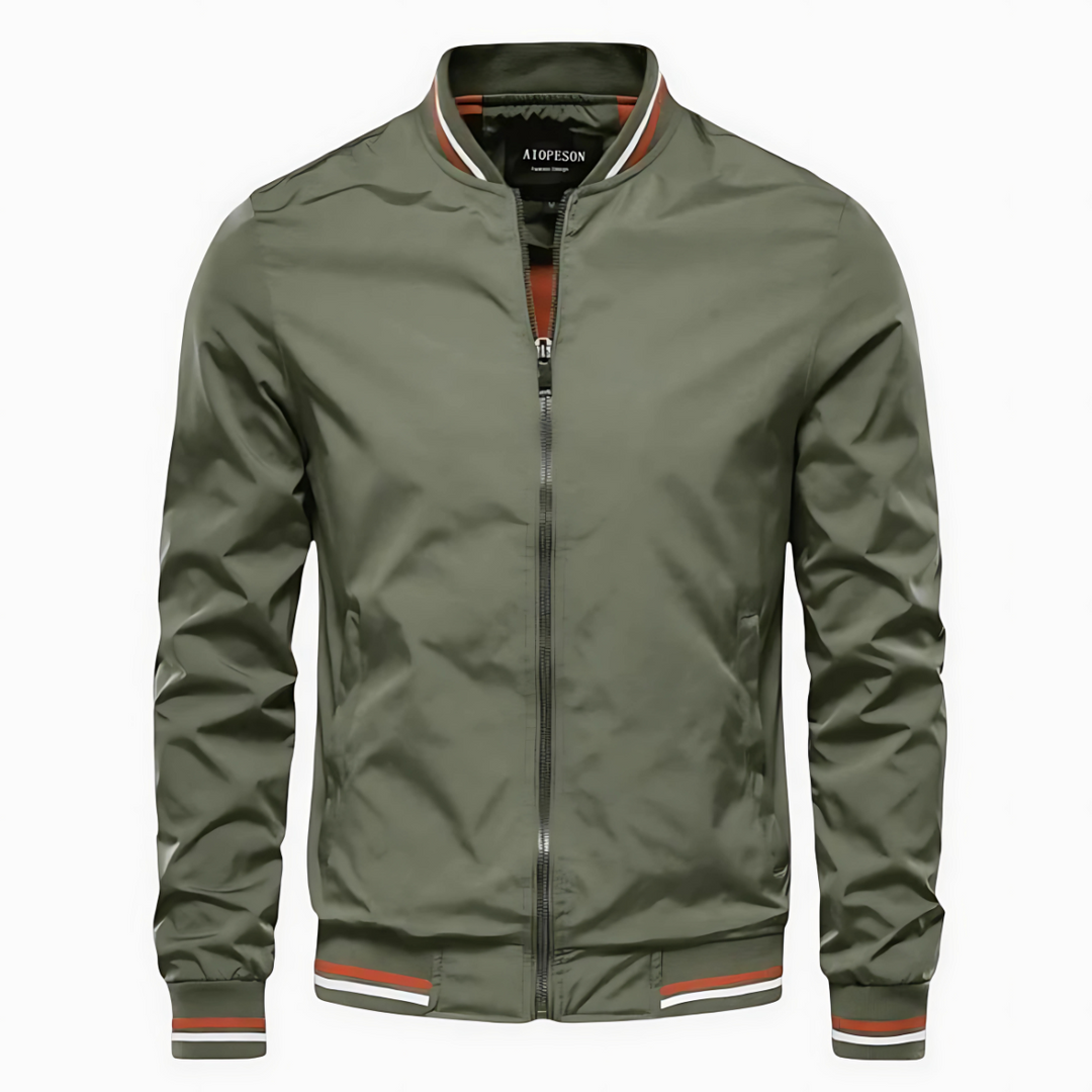 Maverick™ - Stilvolle Gestreifte Bomberjacke