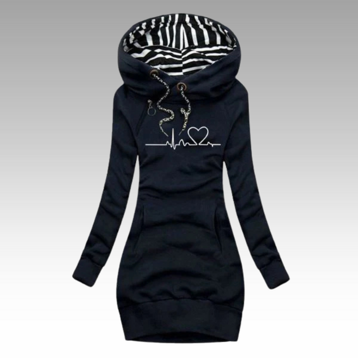 Knitelle™ - Stilvolles & Bequemes Strickkleid mit Print