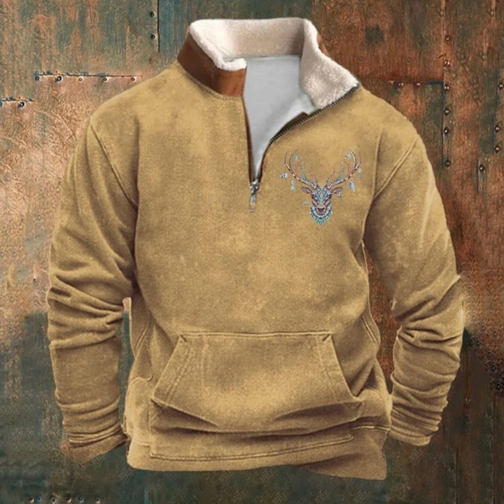 Pierre | Pullover mit halbem Reißverschluss