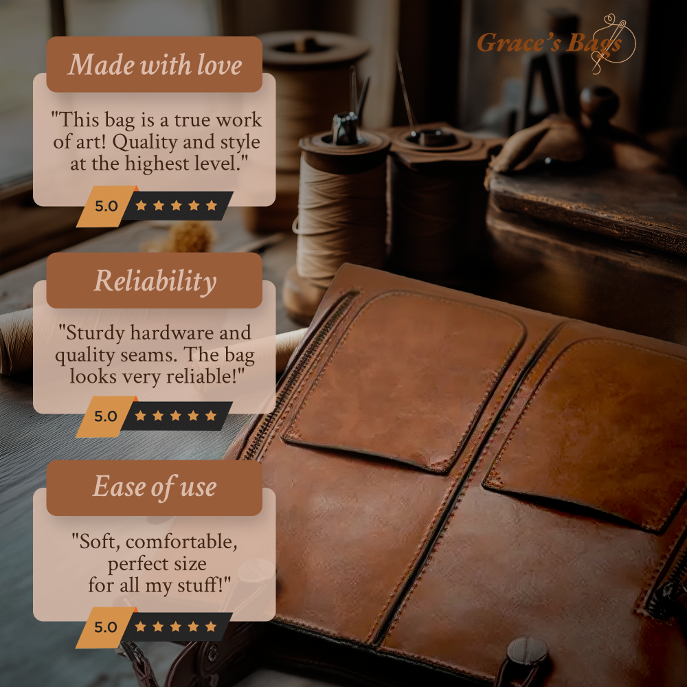 Ilse’s zeitlose Eleganz | Schultertasche aus Leder