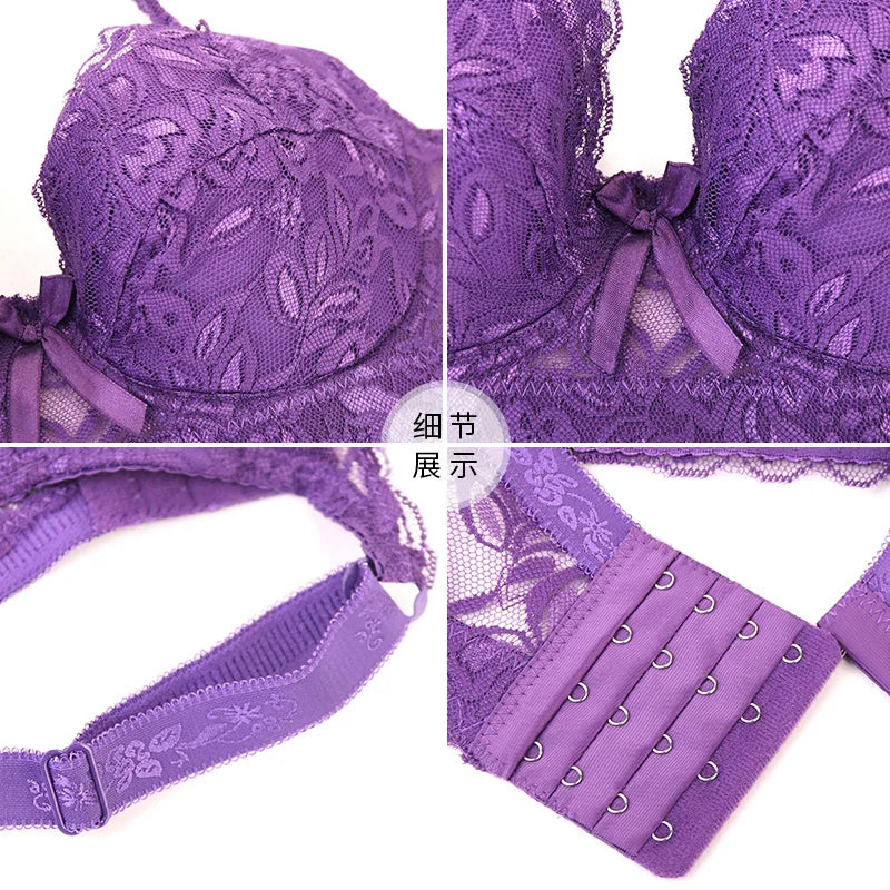 THARAH VIOLETTA – Spitze-Bralette mit Bügel & Stickerei
