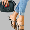 Verführerischer Stil Schnallenriemen Kitten Heels (Leopard)