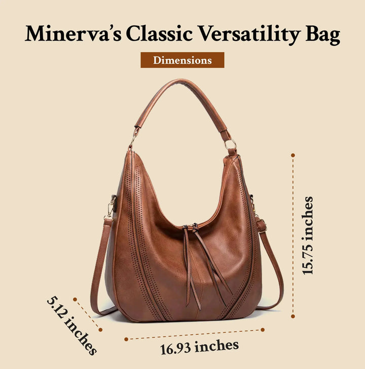 Minervas klassische Vielseitigkeit | Vintage-Lederhandtasche