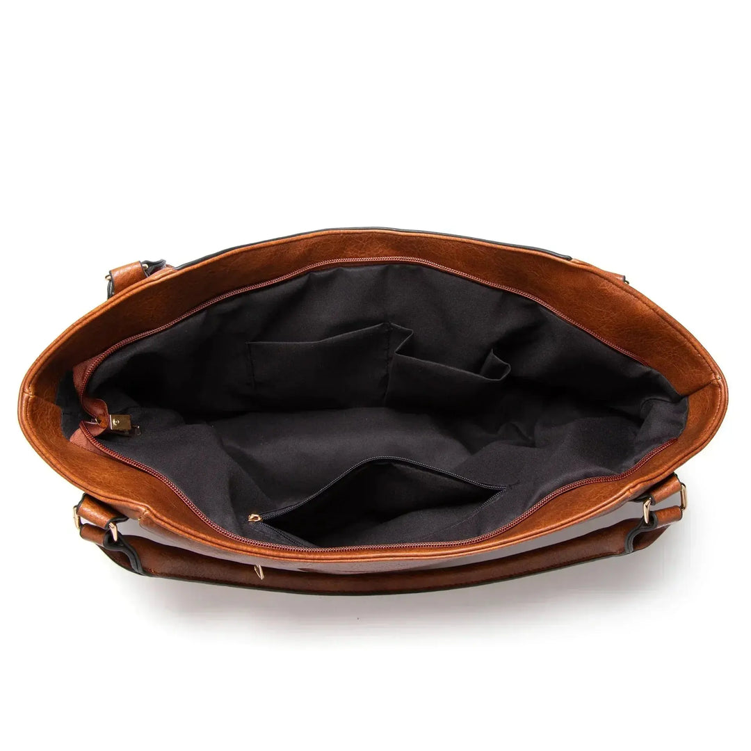 Nellies elegante Raffinesse | Leder Schultertasche