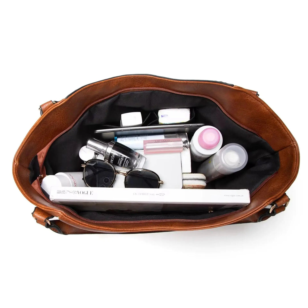 Nellies elegante Raffinesse | Leder Schultertasche