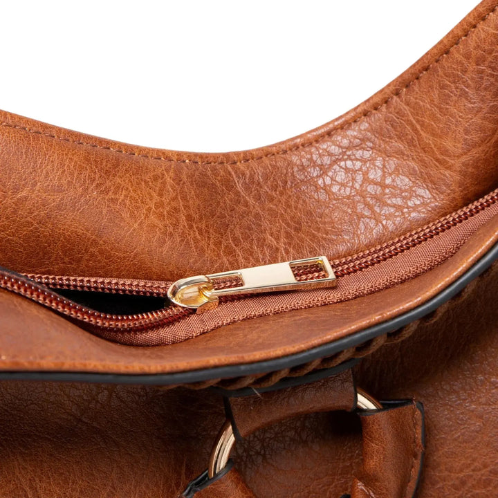 Nellies elegante Raffinesse | Leder Schultertasche