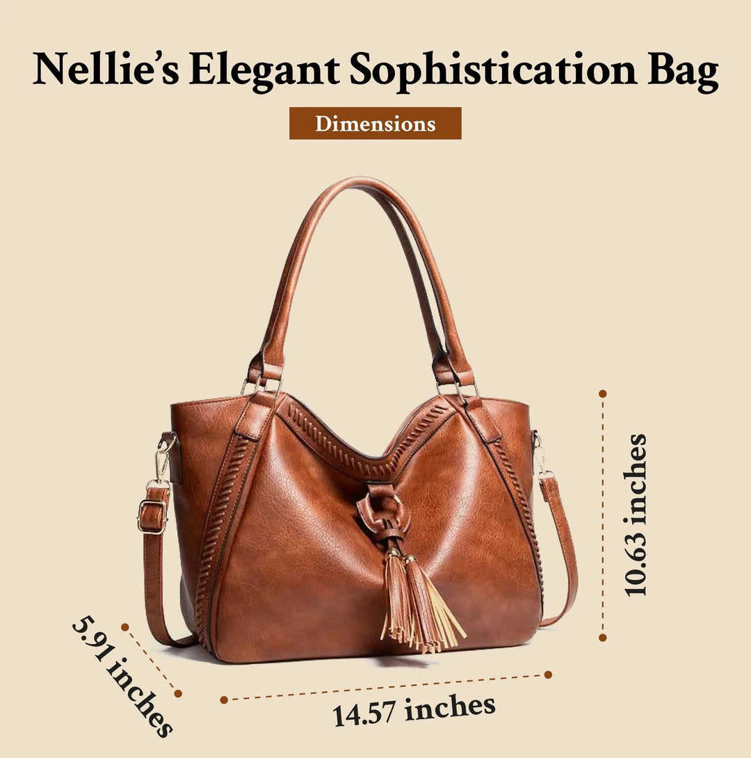 Nellies elegante Raffinesse | Leder Schultertasche