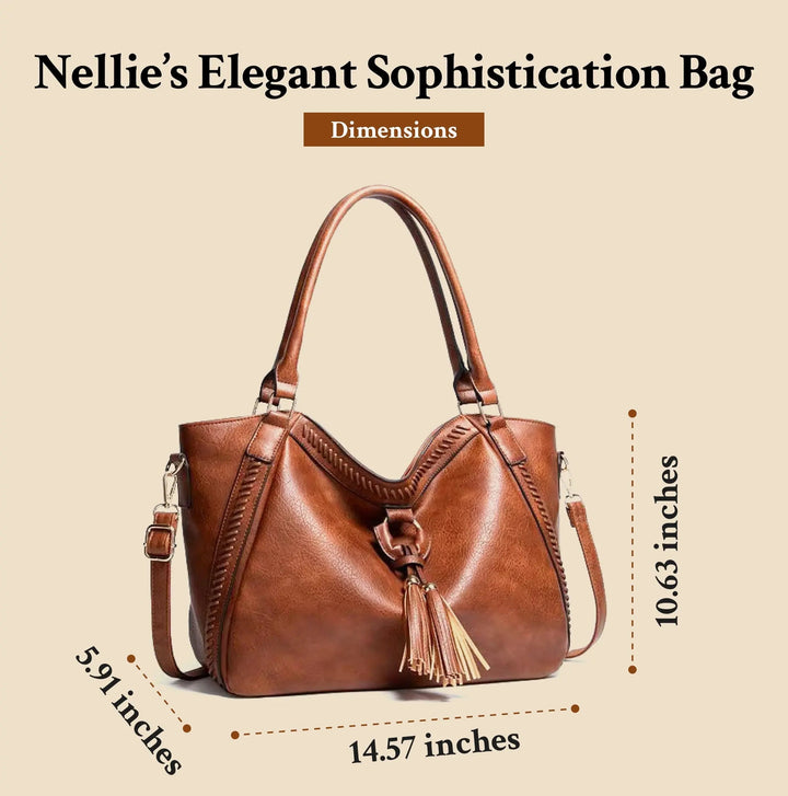 Nellies elegante Raffinesse | Leder Schultertasche