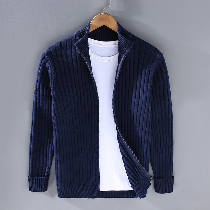 EssentialWarmth™ - Gerippter Zip-Cardigan