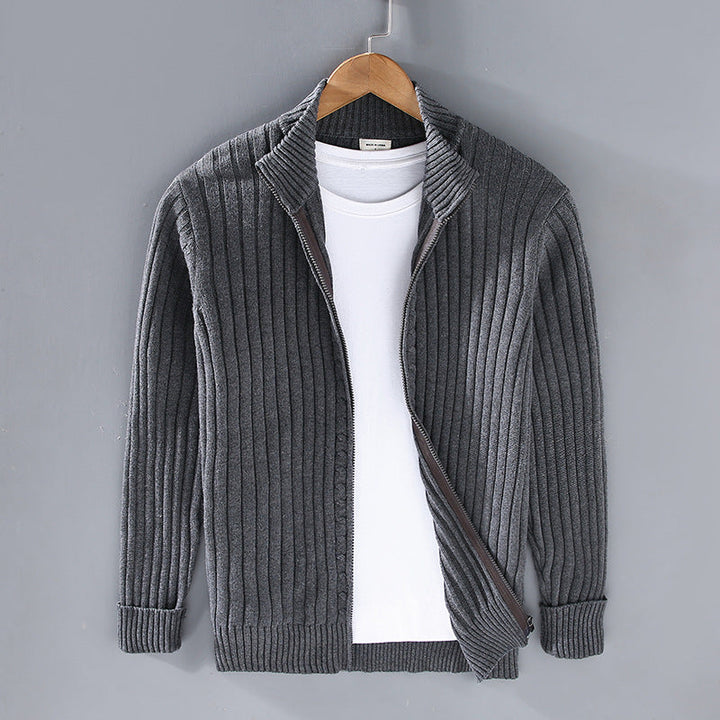 EssentialWarmth™ - Gerippter Zip-Cardigan