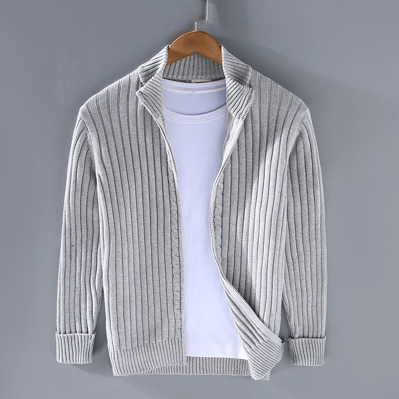 EssentialWarmth™ - Gerippter Zip-Cardigan