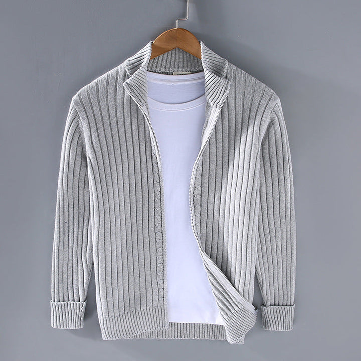 EssentialWarmth™ - Gerippter Zip-Cardigan