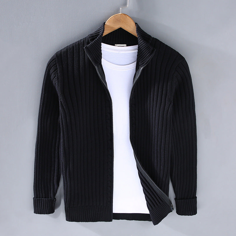 EssentialWarmth™ - Gerippter Zip-Cardigan