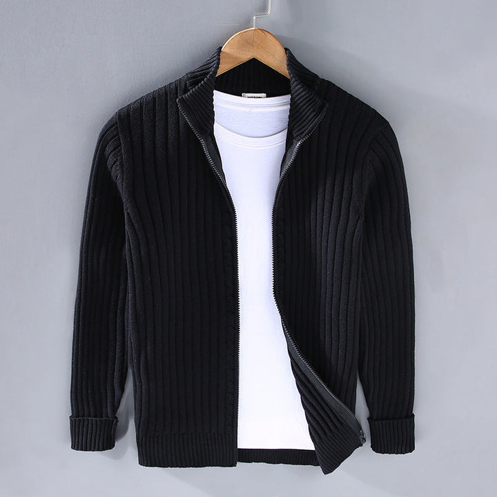 EssentialWarmth™ - Gerippter Zip-Cardigan