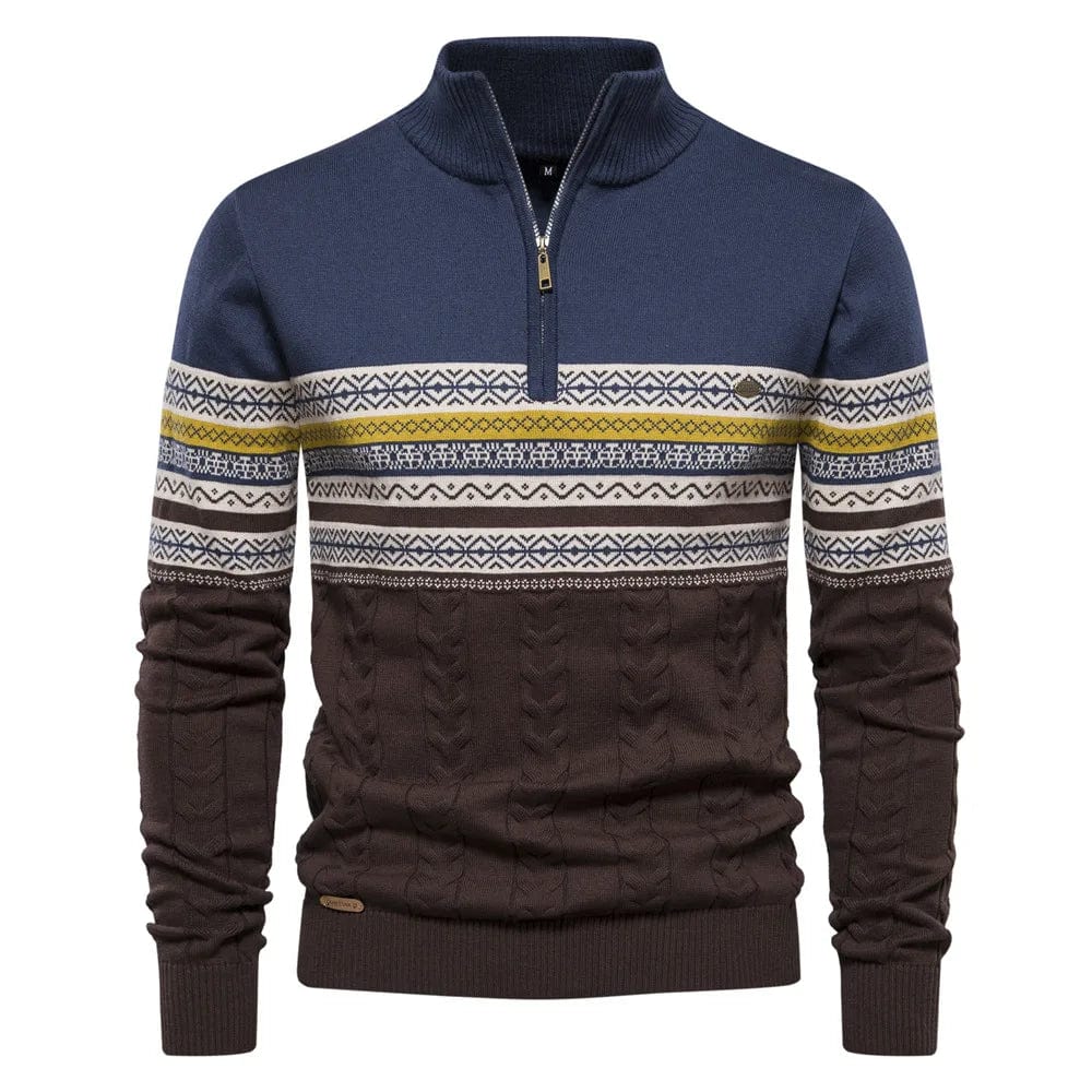 Lennox Fair Isle Zip-Pullover