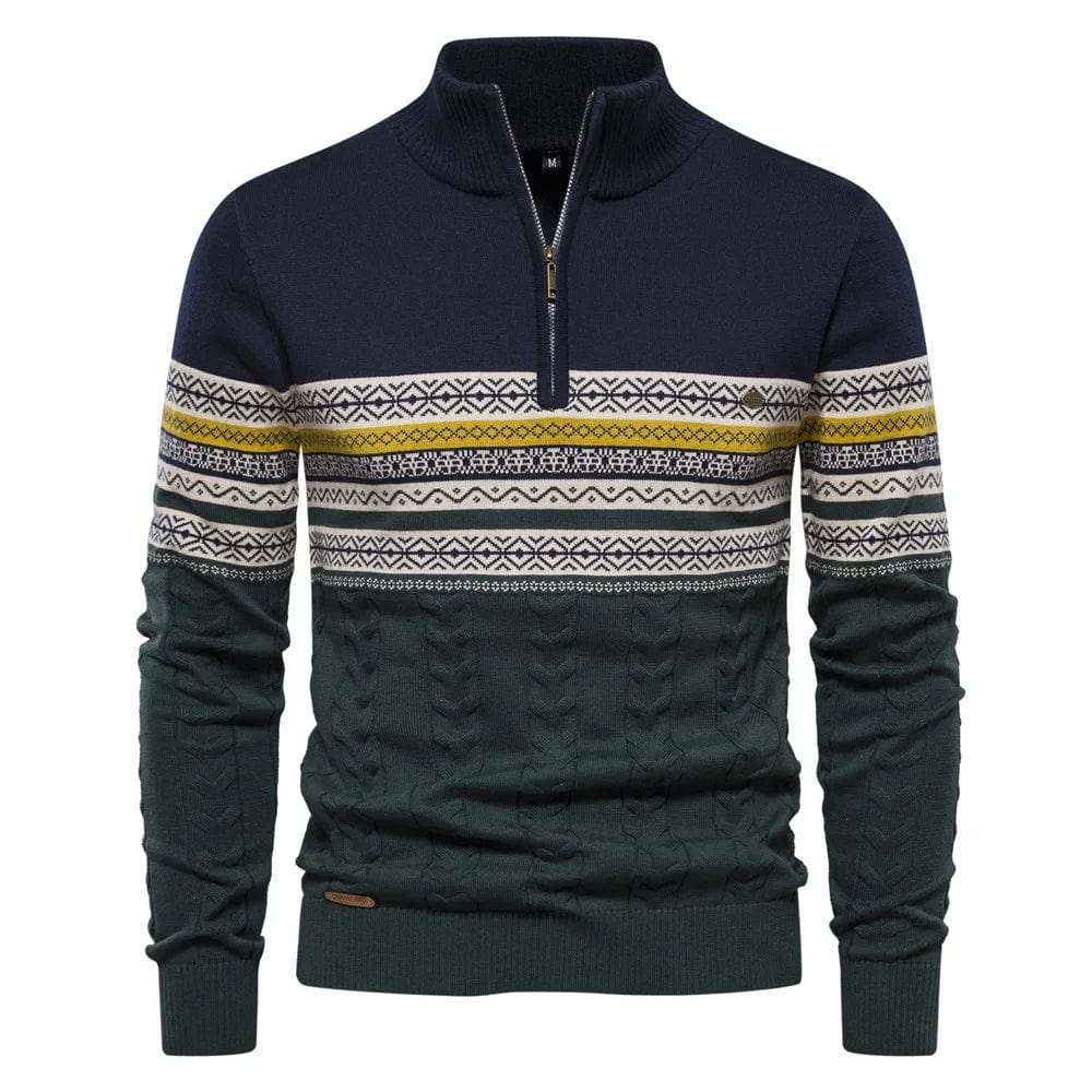 Lennox Fair Isle Zip-Pullover