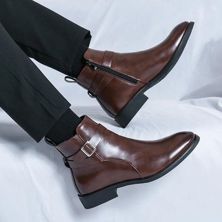 Sergio Echtes Leder Chelsea Boots