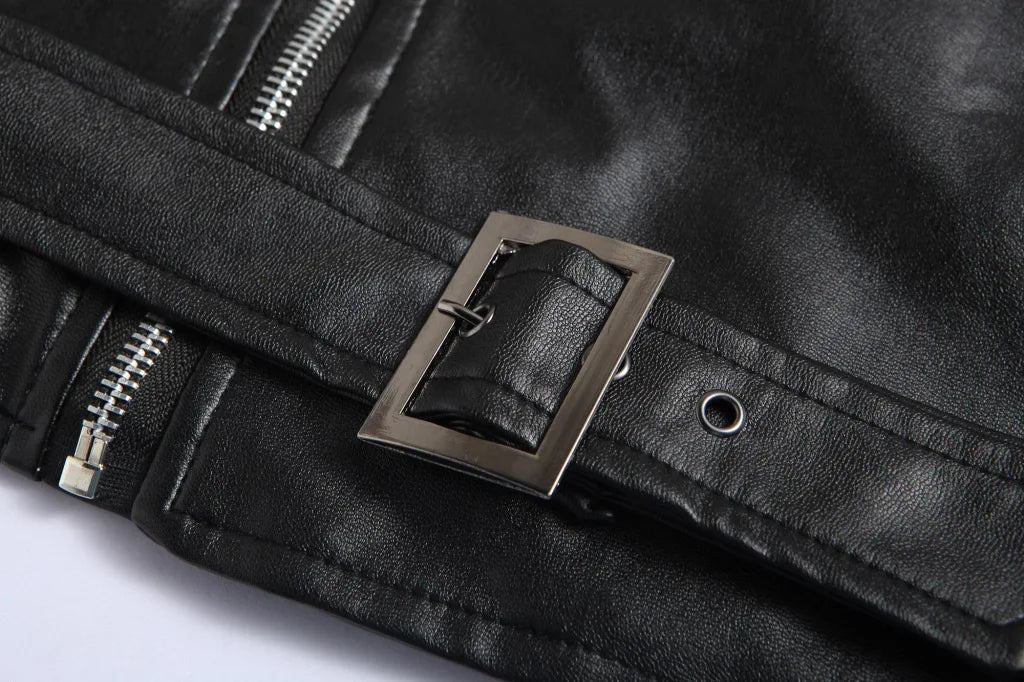 Austin™ | Klassische Biker-Lederjacke