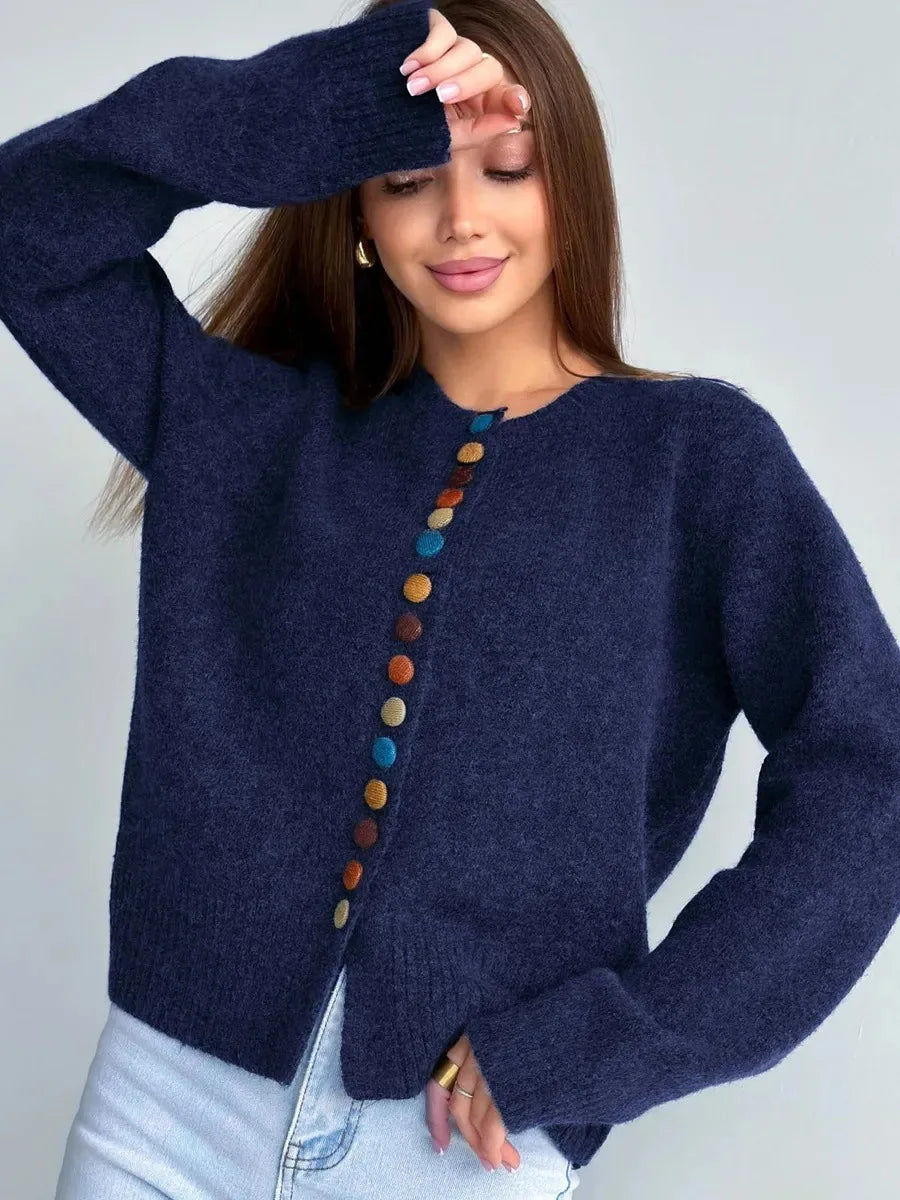 DER NOELLE | CARDIGAN MIT KNOPF-DETAILS