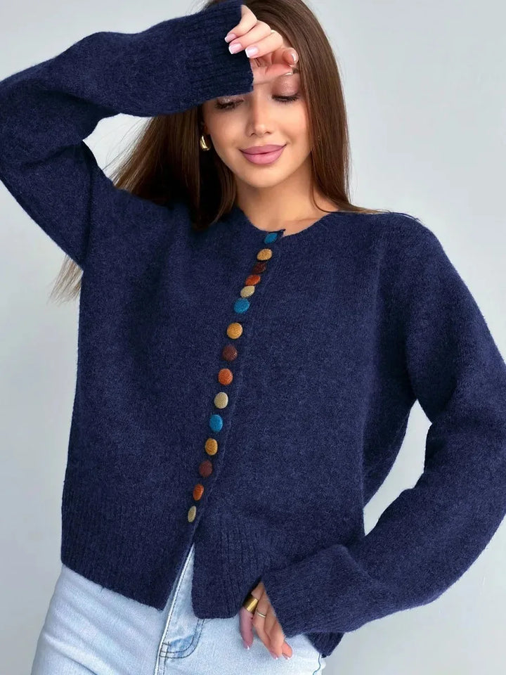 DER NOELLE | CARDIGAN MIT KNOPF-DETAILS