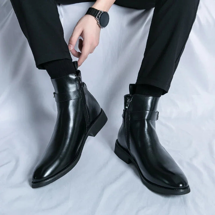 Sergio Echtes Leder Chelsea Boots