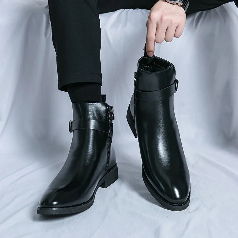 Sergio Echtes Leder Chelsea Boots