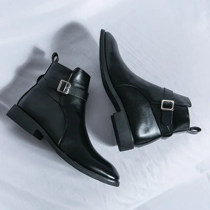 Sergio Echtes Leder Chelsea Boots
