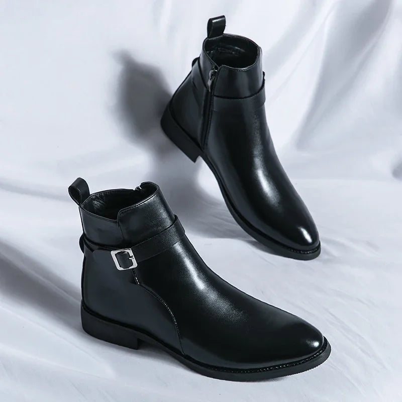 Sergio Echtes Leder Chelsea Boots