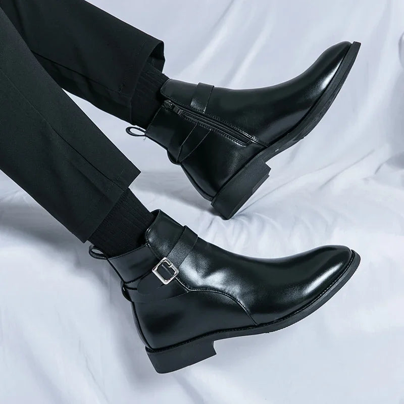 Sergio Echtes Leder Chelsea Boots