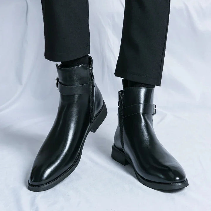 Sergio Echtes Leder Chelsea Boots