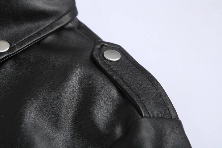 Austin™ | Klassische Biker-Lederjacke