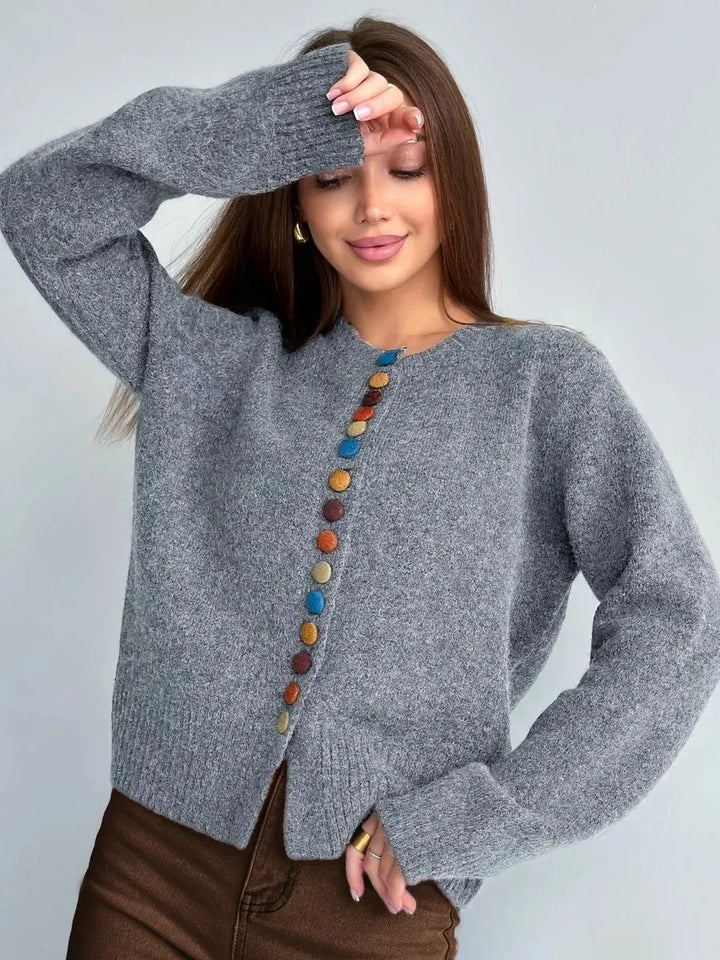 DER NOELLE | CARDIGAN MIT KNOPF-DETAILS