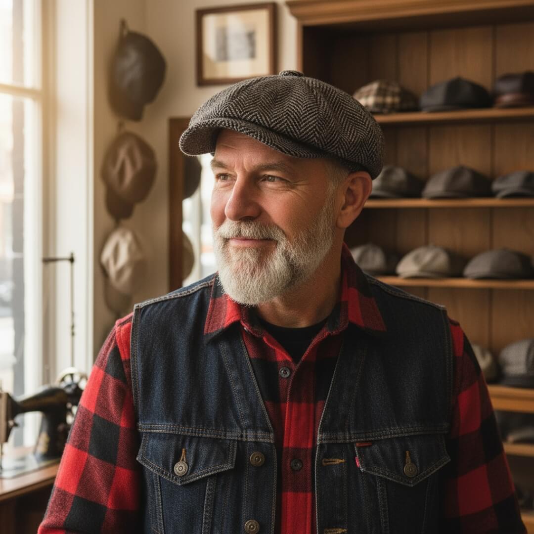 Fischgrät Wollmischung Cap | TUCSON