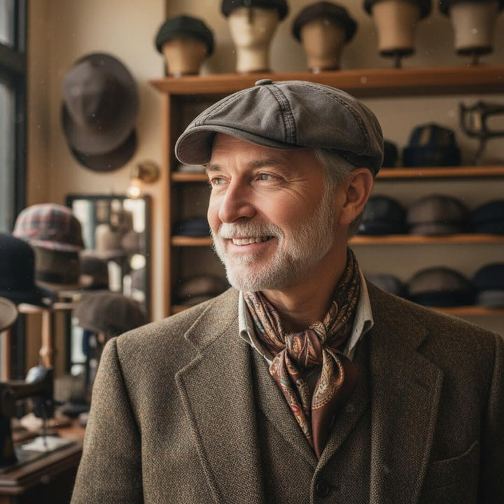 Gewaschene Baumwoll-Newsboy-Mütze | MALIBU