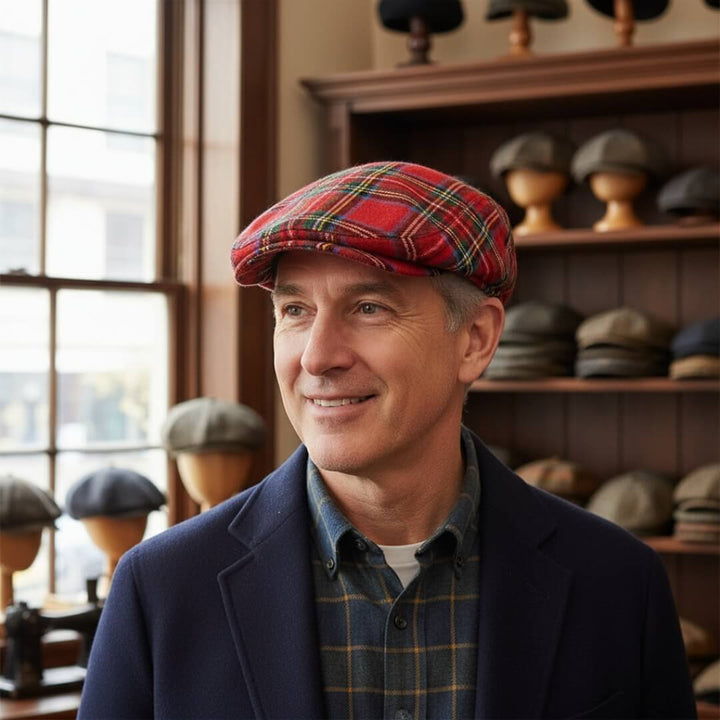 Tartan Baumwolle Ivy Cap | BOSTON