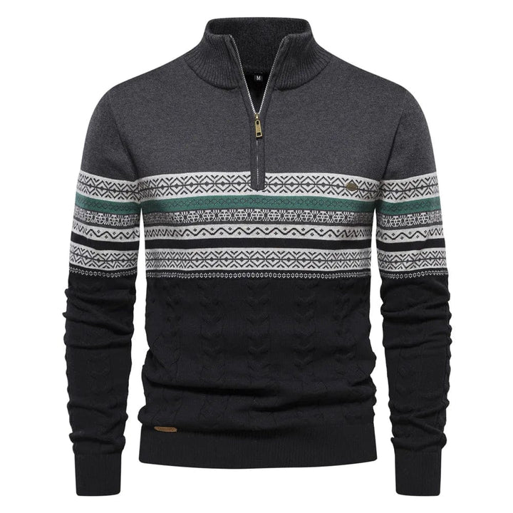 Lennox Fair Isle Zip-Pullover