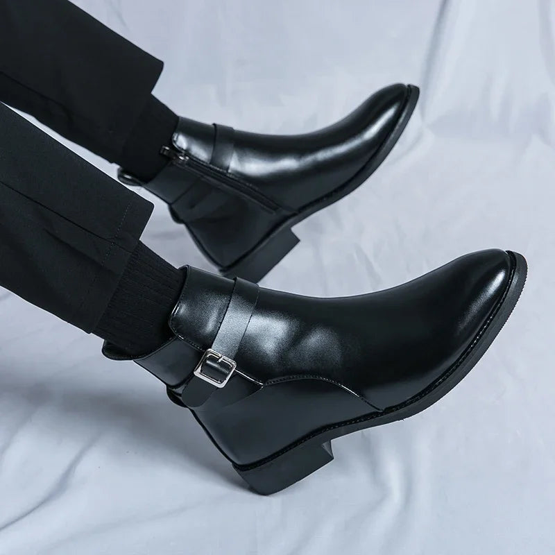 Sergio Echtes Leder Chelsea Boots
