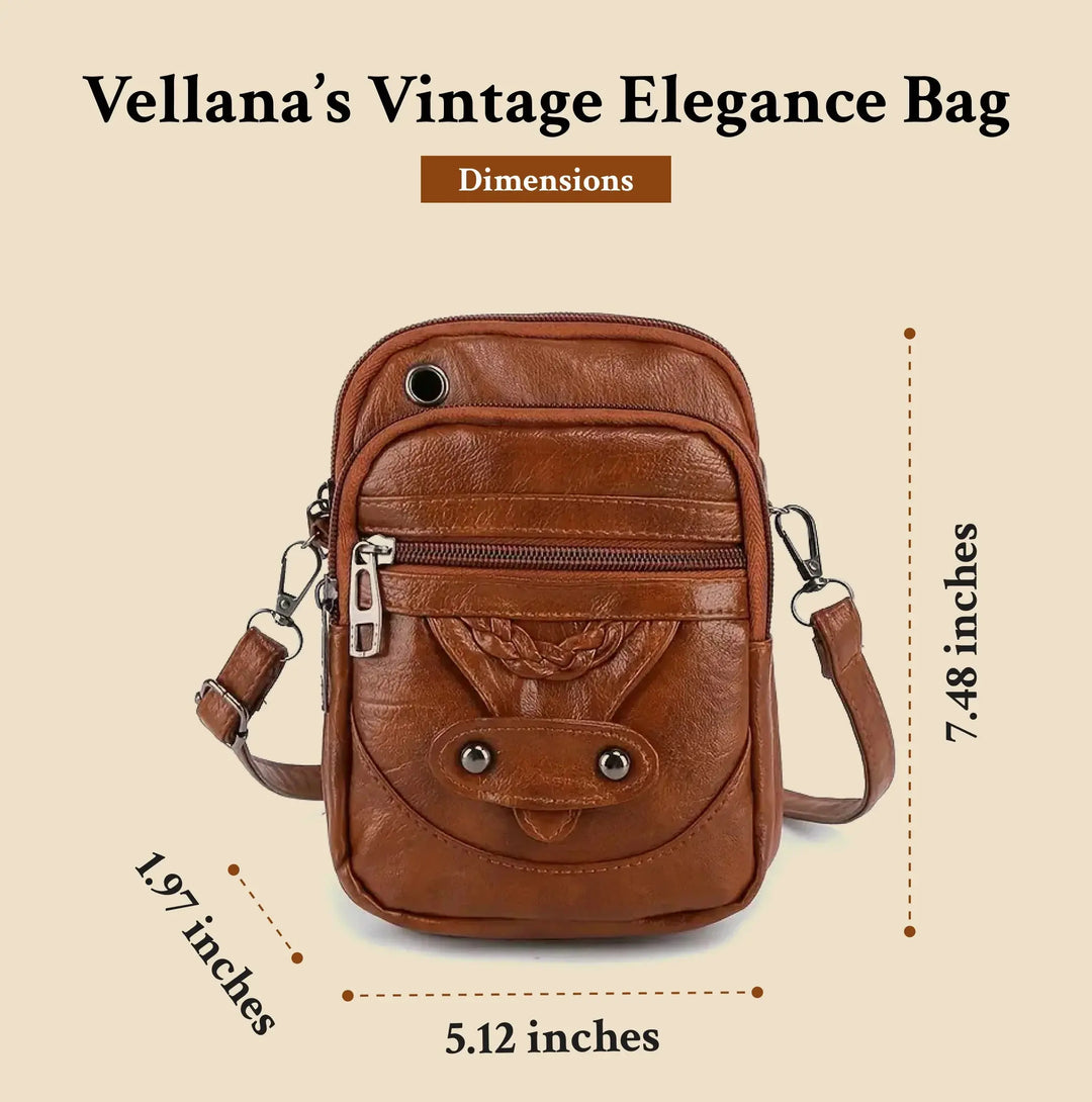 Vellana’s Vintage Elegance | Leder Umhängetasche
