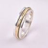 Vintage-Ring aus Feingold und Silber
