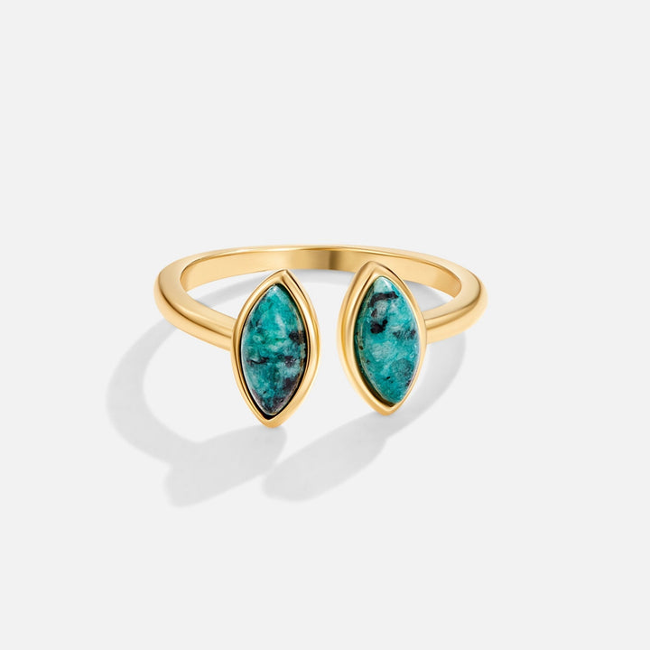 Bague enveloppante en jade vert