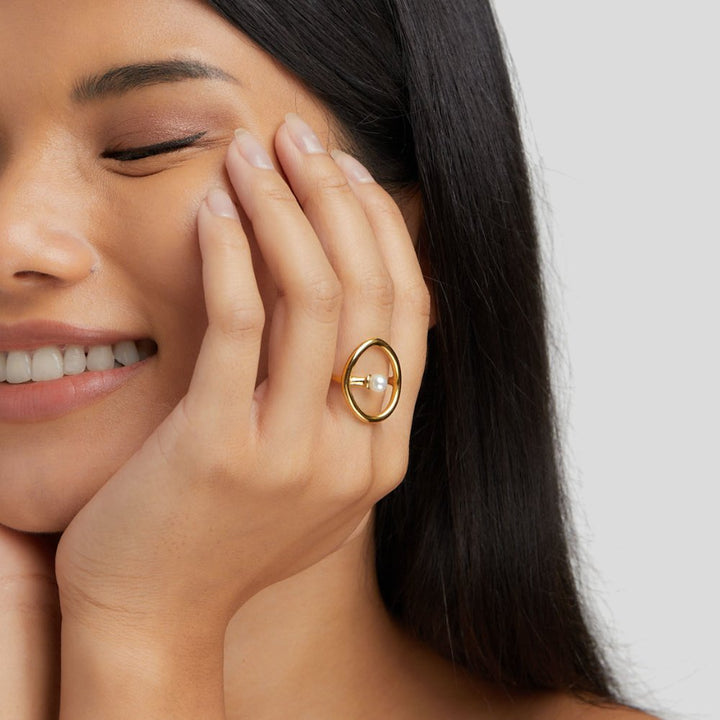 Bague Melisa en or perlé