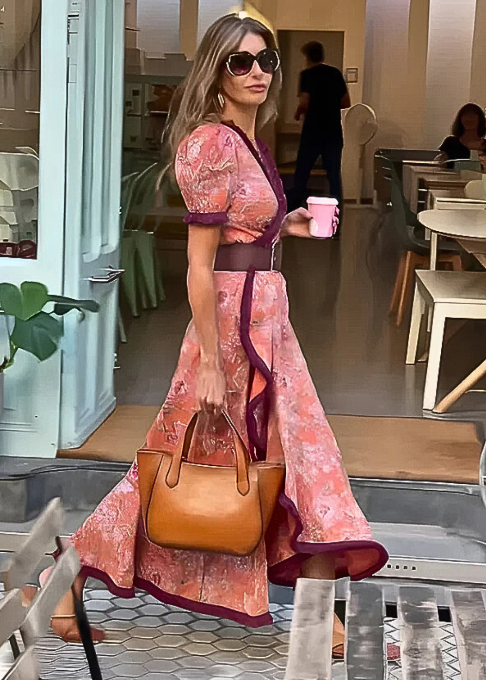 Charlotte - Elegantes Pink Maxi Kleid