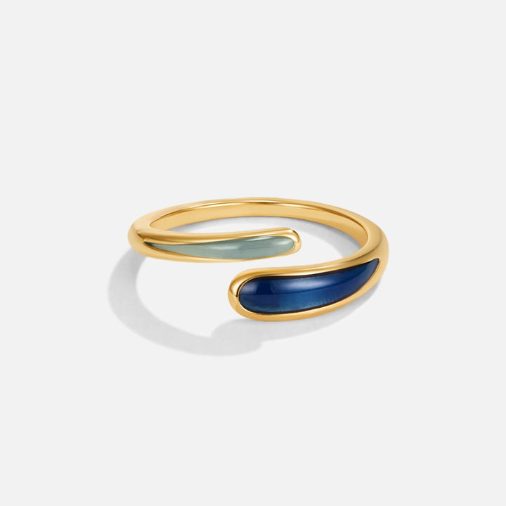 Bague enveloppante bleue Safira