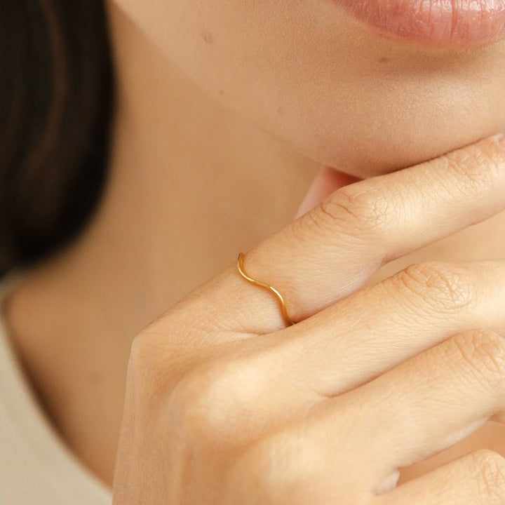 Bague empilable en or Tina