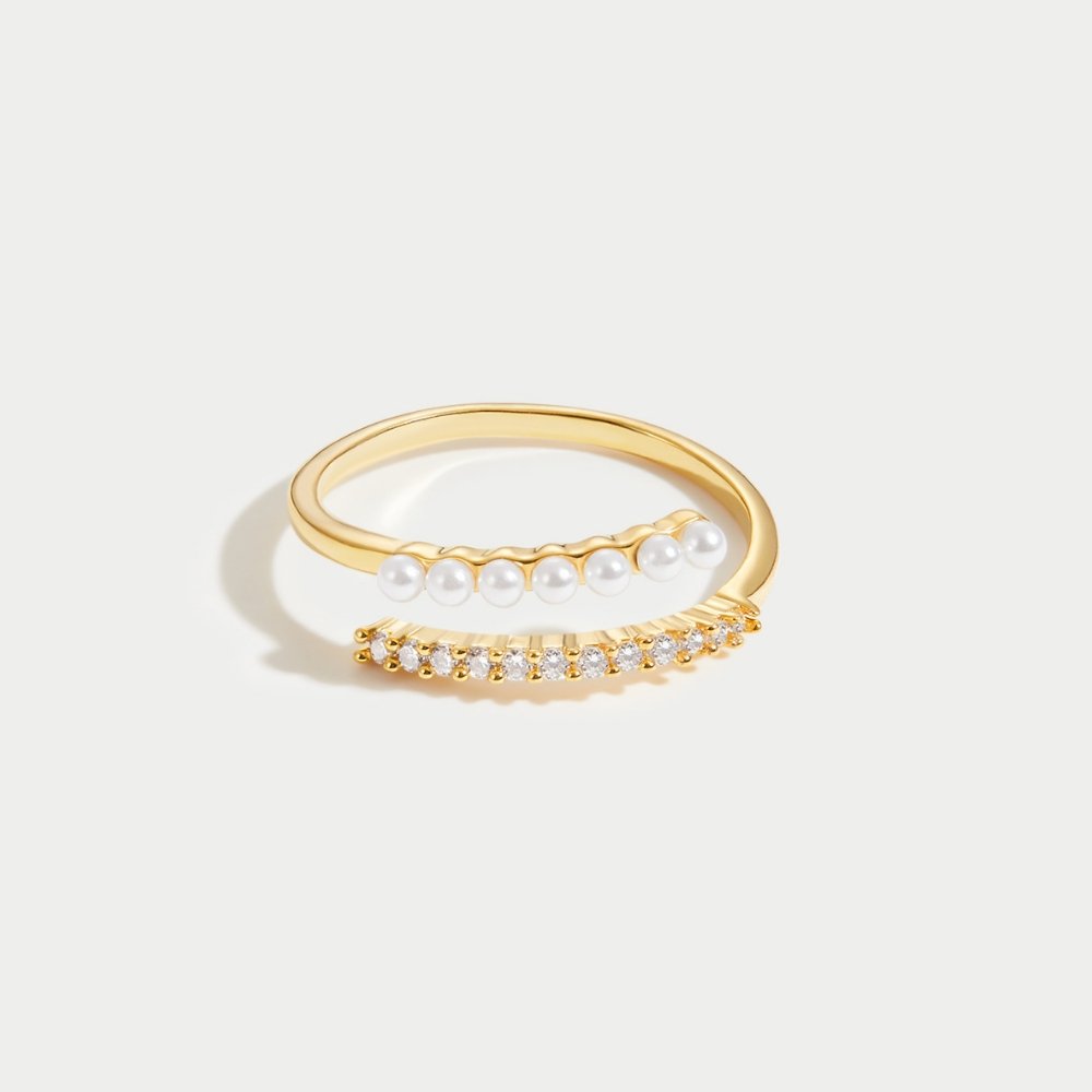 Bague Wrap Me en perles et cristaux